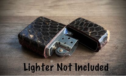 Snake Genuine Leather Case for Zippo Lighter Standard Size - Made in USA