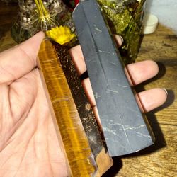 Shungite & Tigers Eye Crystal Towers