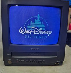 Sharp 13” 13VT-N100 VHS VCR Combo CRT TV Retro Gaming AV Inputs