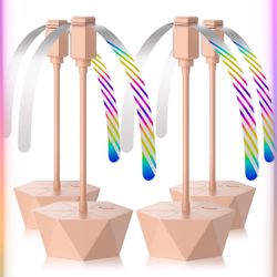 Grete Gotye 4-PC Table Food Fans, Flexible Goose-Neck Blades, Portable Battery Powered Fan for Home,