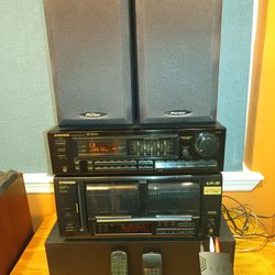 Pioneer Stereo Set - Receiver+ CD Changer+ Speakers+ Passive Subwoofer+ CD Holder 