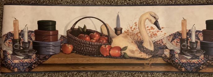 Swan Pre-pasted Border (Thick border paper)