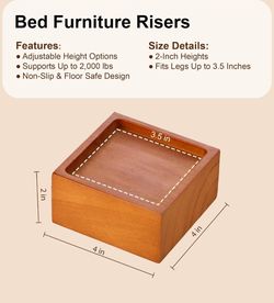 furniture risers , 4 pack for beds, couches and more