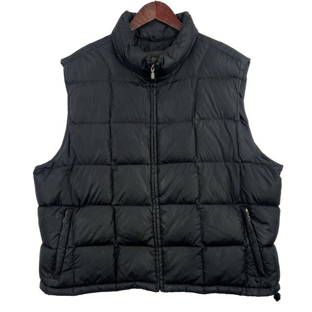 Eddie Bauer Black 75% Goose Down Puffer Vest Men's SZ XXL