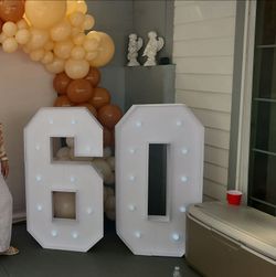 Number 6 and 0 with lights