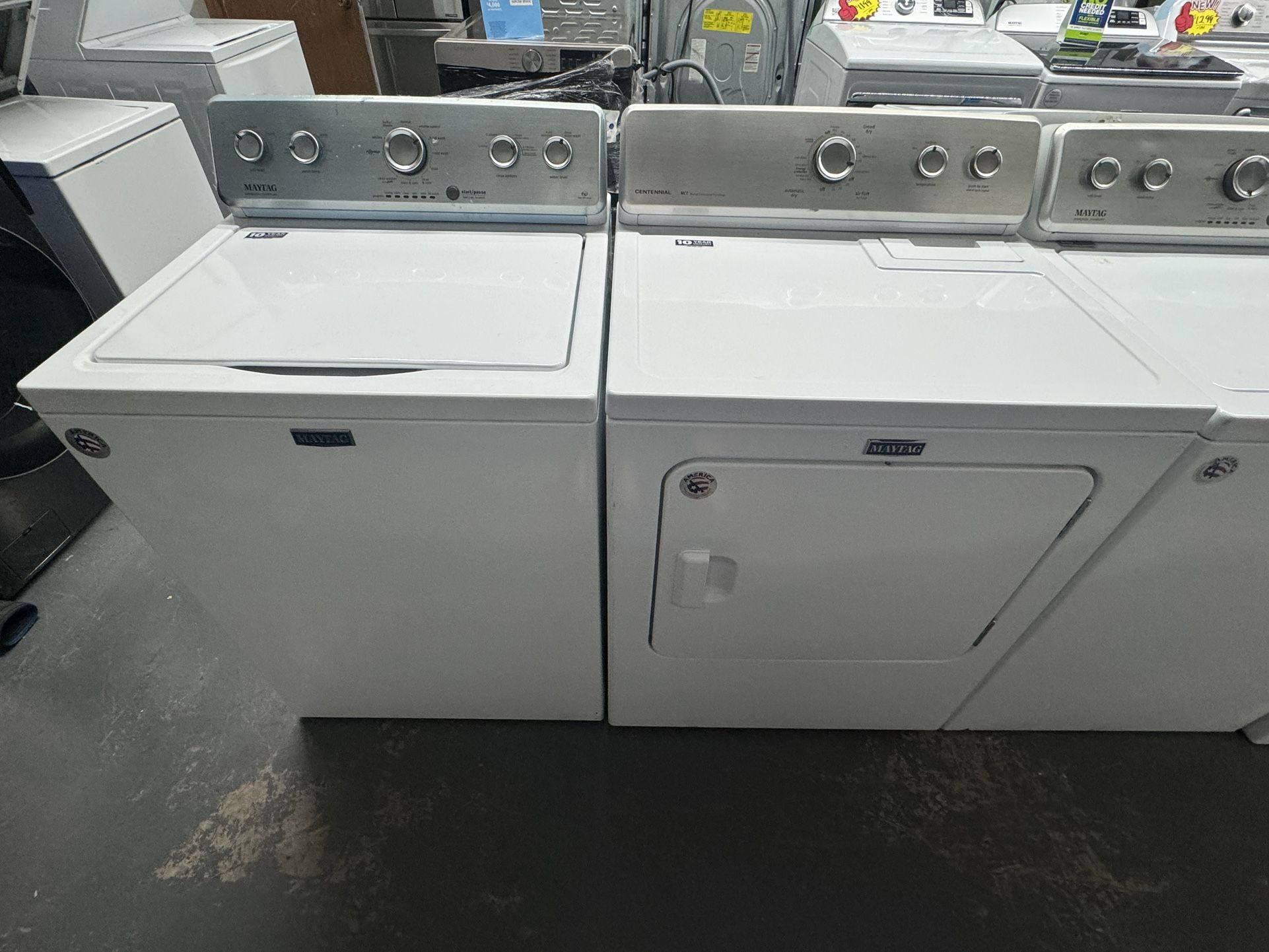 Maytag Washer & Dryer Set with Stainless Steel Tub