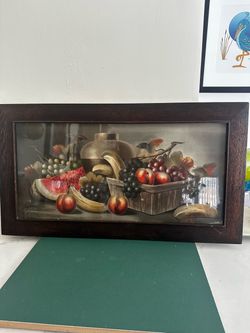 Vintage Hadland Signed Still Life Fruit Print