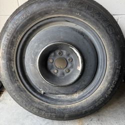 Spare tire 5 lug rim 18   Maxxis 165/90D18  Nissan 