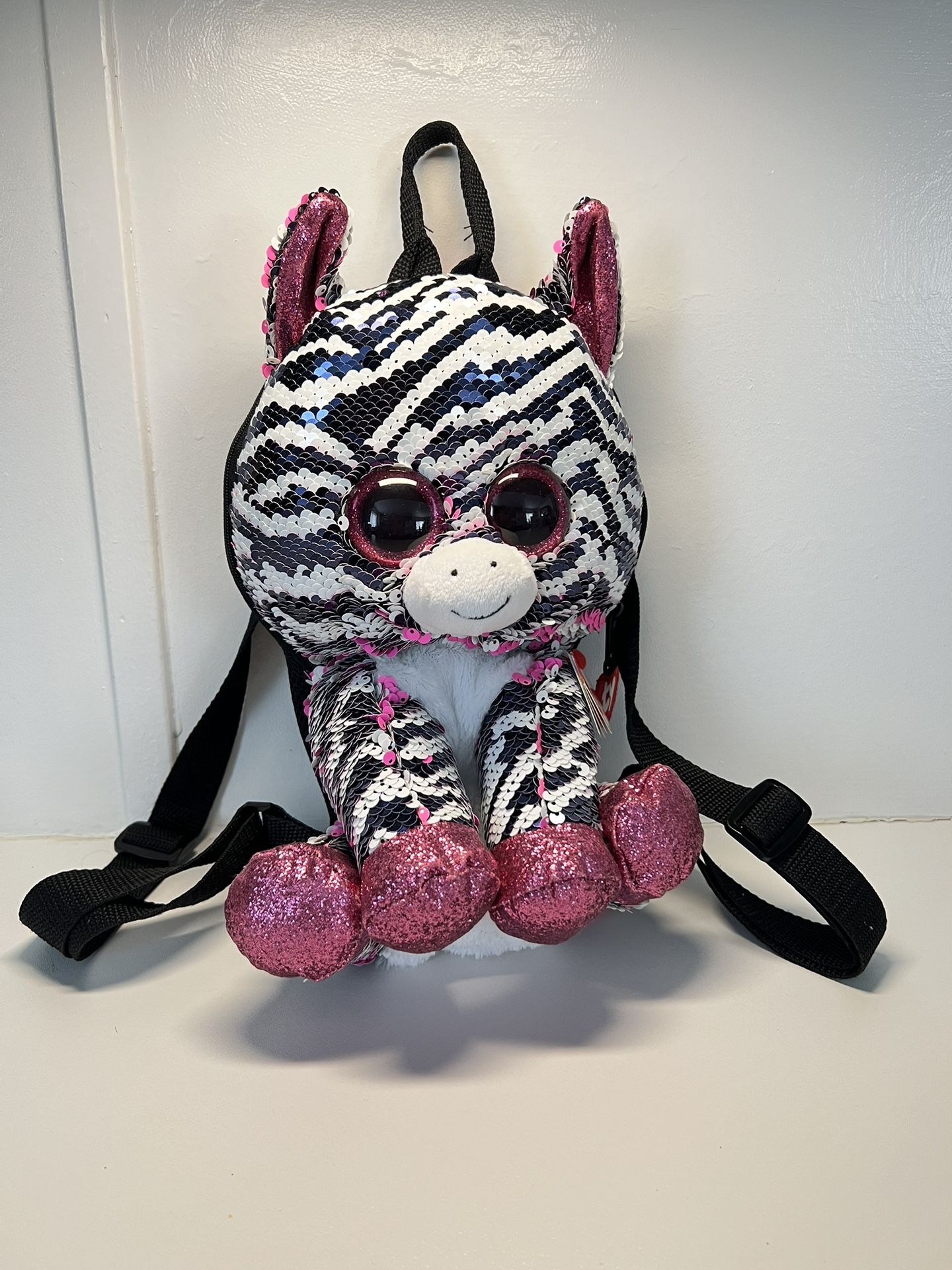 Ty Beanie Baby Sequin Zebra Backpack