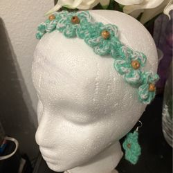 Crochet Headband & Earrings 