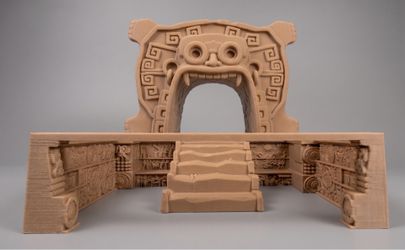 Aztec Temple Reptile Hide with Underground Viewing Chamber