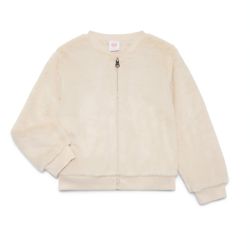  Little Girls Faux Fur Bomber Jacket, Sizes 4-10