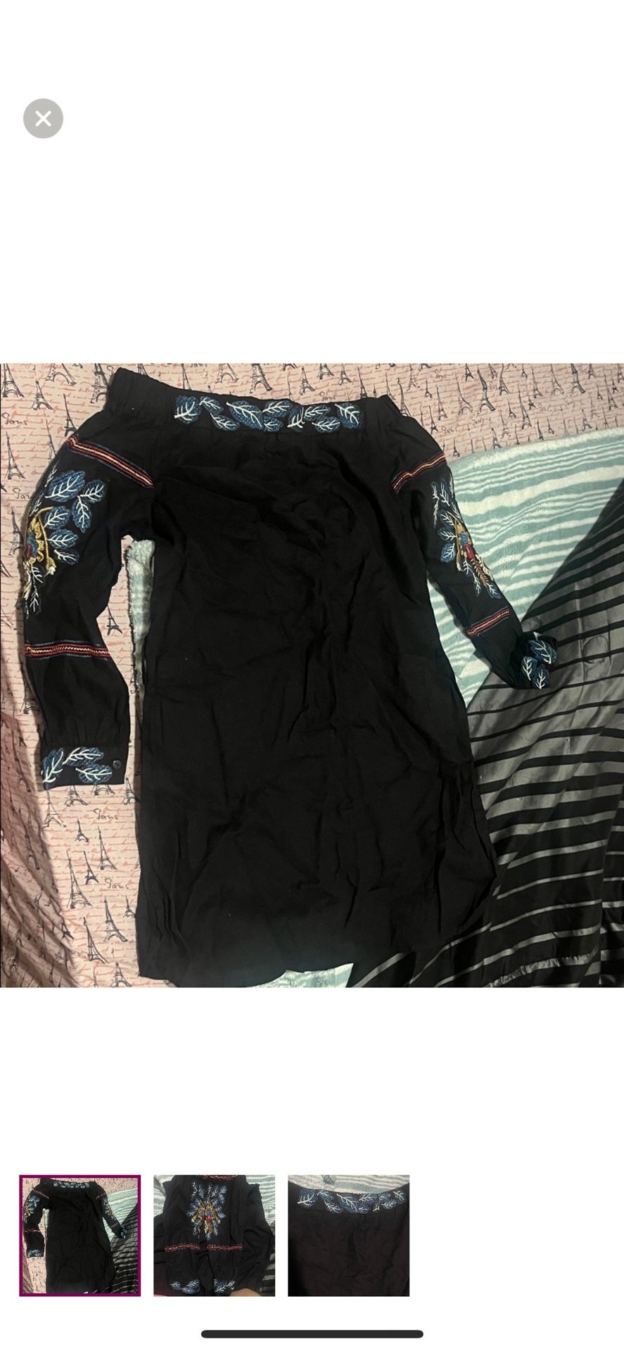 EMBROIDERED DRESS SIZE MEDIUM