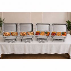 4 pieces Stainless Steel 10 quart Chafing Dish