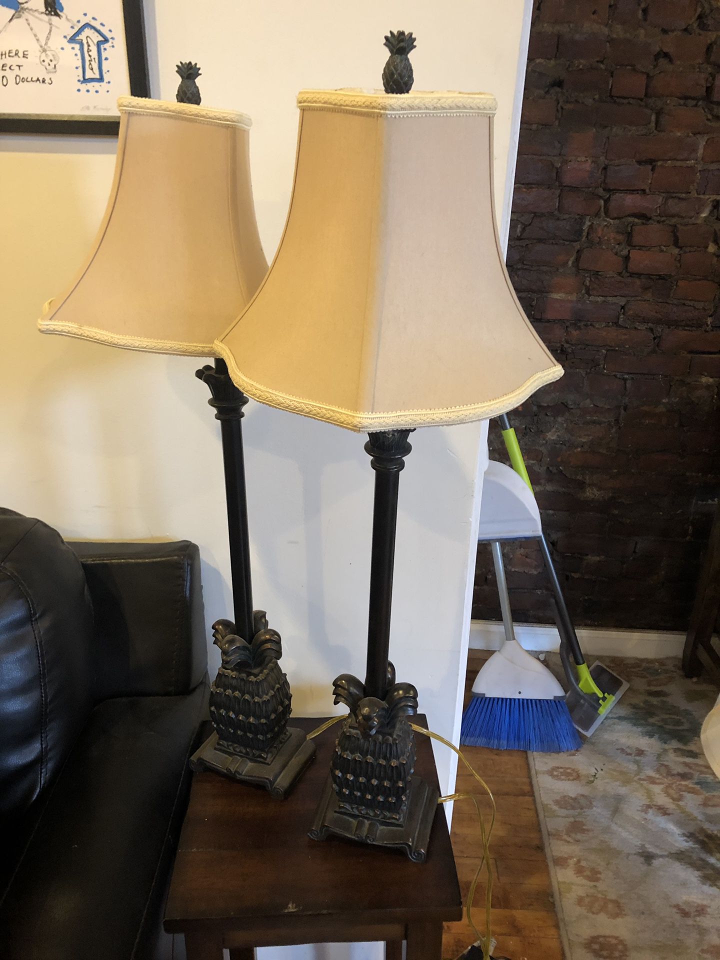 Pair of end table lamps