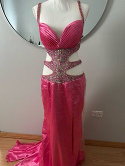 New  jasy couture hot pink dress