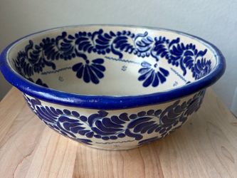 Large 11.5” Authentic Mexican Talavera Ceramic Serving Bowl