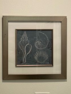 Nautical decorating theme pictures Octopus Seahorse Crab Shell21”x21”