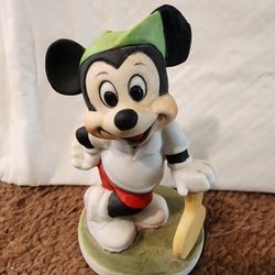 4"T 1950s Ceramic Mickey Mouse Figurine Walt Disney Souvenir Collectible 