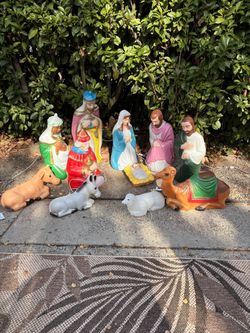 Christmas Nativity blow mold set