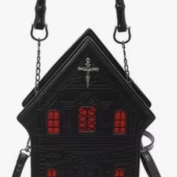 Brand new Gothic Black and Red Victorian Style Shaped Crossbody Bag