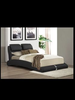 BLACK LEATHER BED FRAME AVAILABLE IN FULL, QUEEN AND KING SIZES . PLEASE SEE DETAILS FOR INDIVIDUAL PRICES