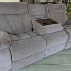 Ashley Furniture Gray Couch And Loveseat Set