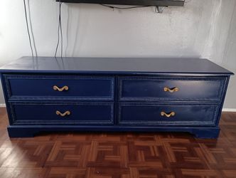 Navy Blue Dresser With Gold Handles