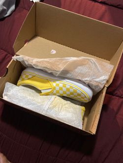 Yellow checkered vans