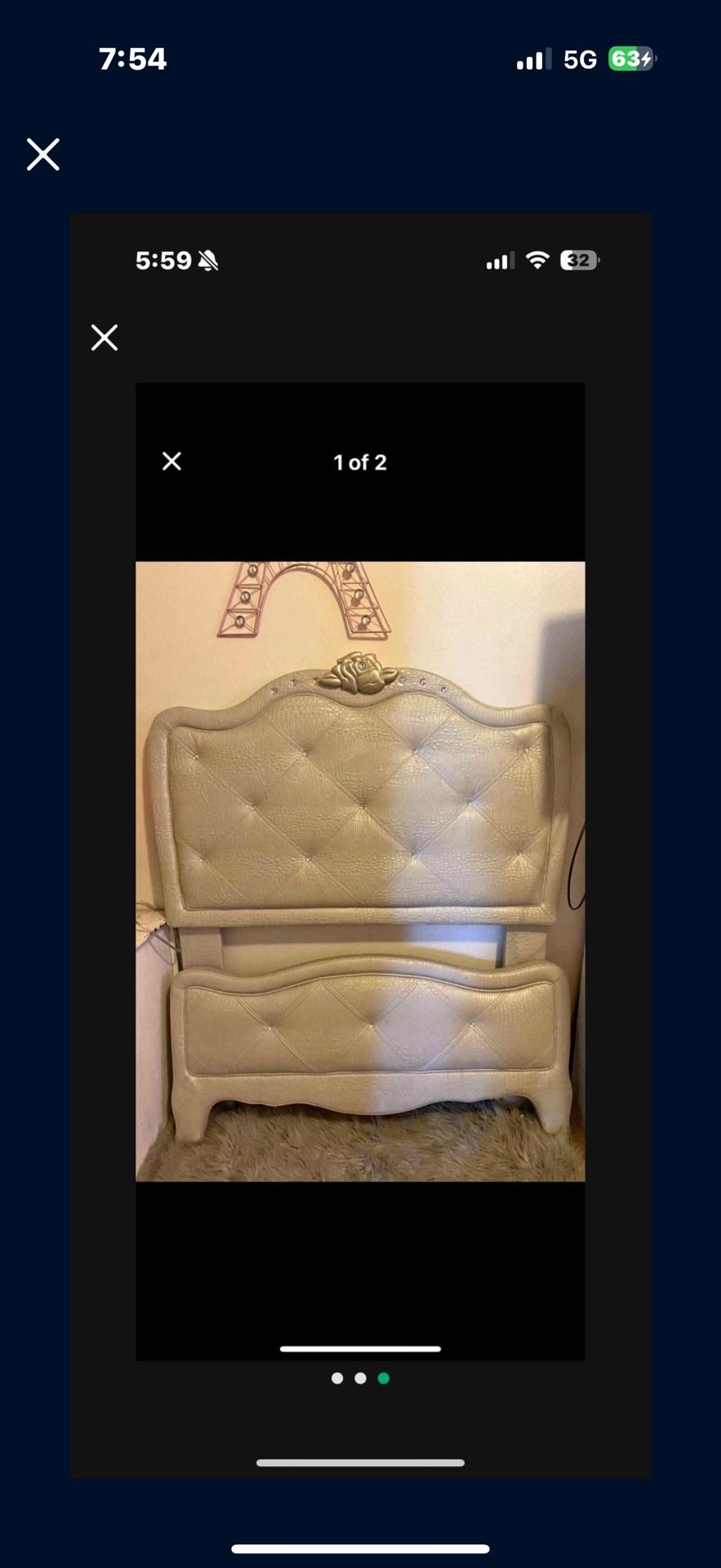 🌹🎁BEAUTIFUL GRAY COLOR TWIN SIZE BED FRAME, MATRESS AND BOXSPRING INCLUDED 🎁🌹