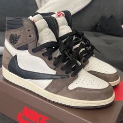 Jordan Retro 1 High OG SP Travis Scott Mocha - Size 10.5 - VNDS w/ Original Box & Extra Laces