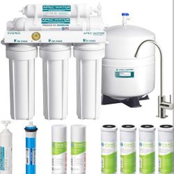 APEC Water Systems ROES-50 Essence Series Top Tier 5-Stage WQA Certified Ultra Safe Reverse Osmosis Drinking Water Filter System with Extra High Capac