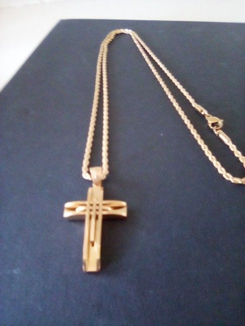 Gold 18k Plated Rope Necklace Chain