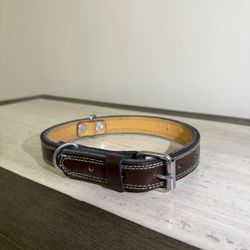 Brown Leather Dog Collar