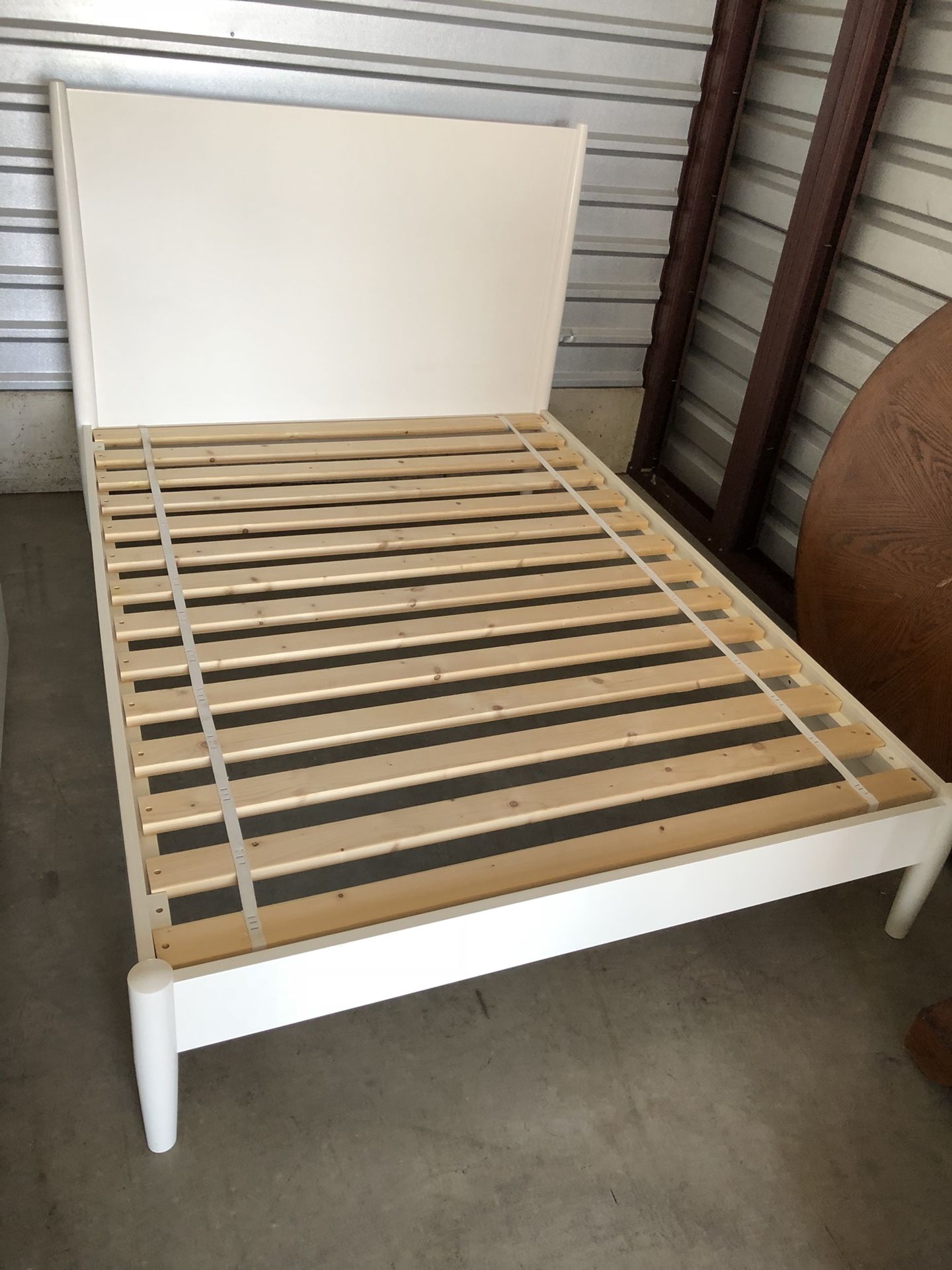 West Elm full size bed frame with headboard