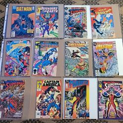 Lot of (12) 1980s DC/MARVEL Comics Batman, Superman, Spider-Man, Captain America ++ $20.00
