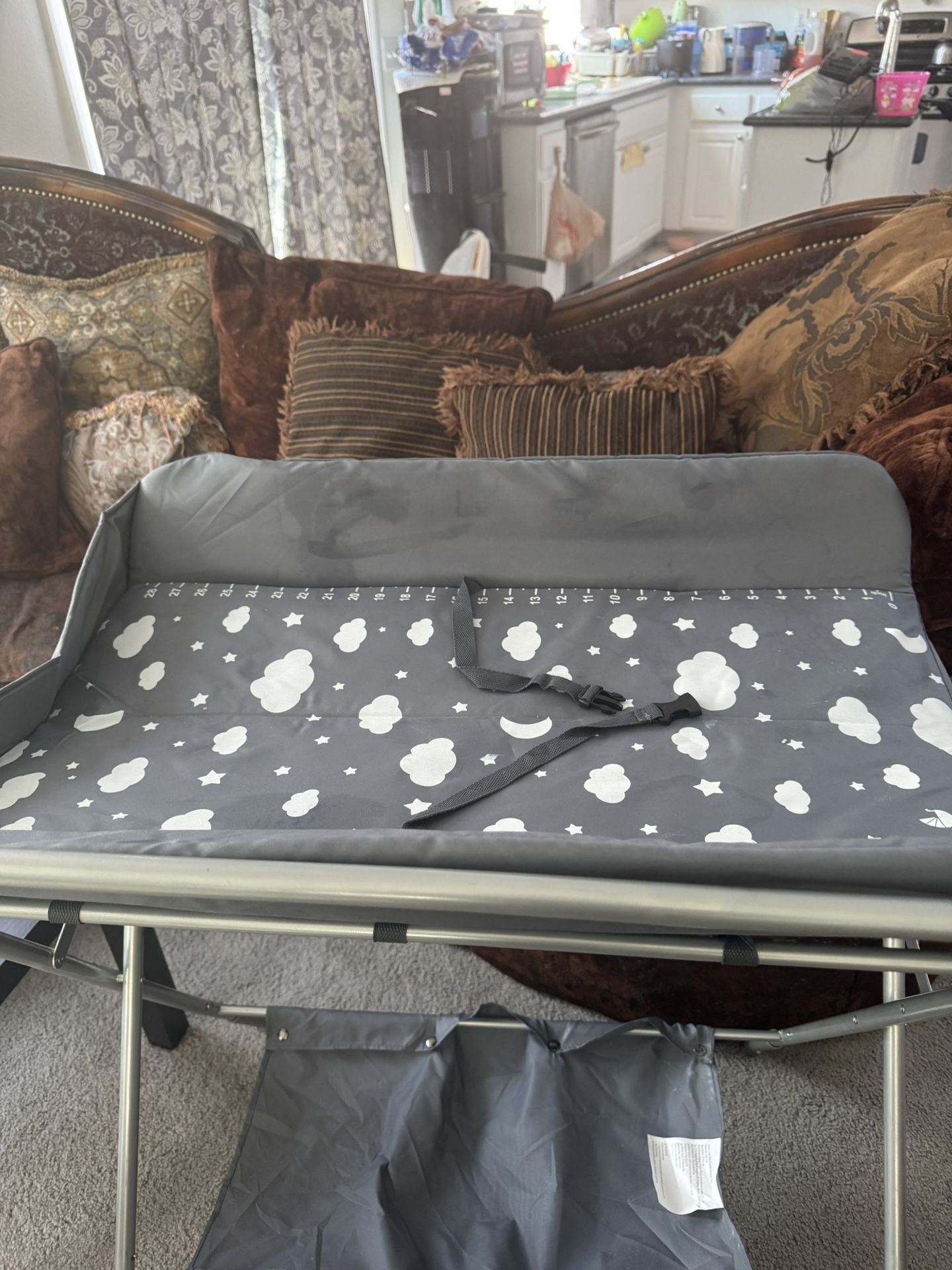 Babylicious Baby Portable Changing Table - Foldable Changing Table with Wheels For ($50)