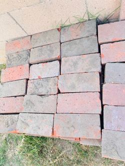 Bricks, Used Red Clay Brick Pavers Lot