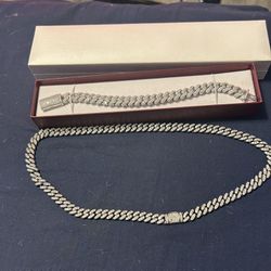 Cuban Necklace And Bracelet 