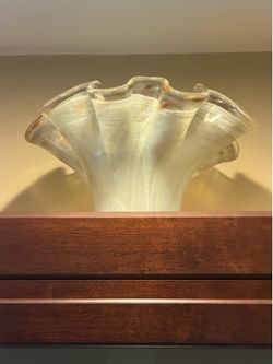 White with gold trim vase