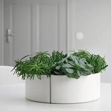 IKEA HASTBONA Plant Pot holder Indoor/outdoor White Half Circle