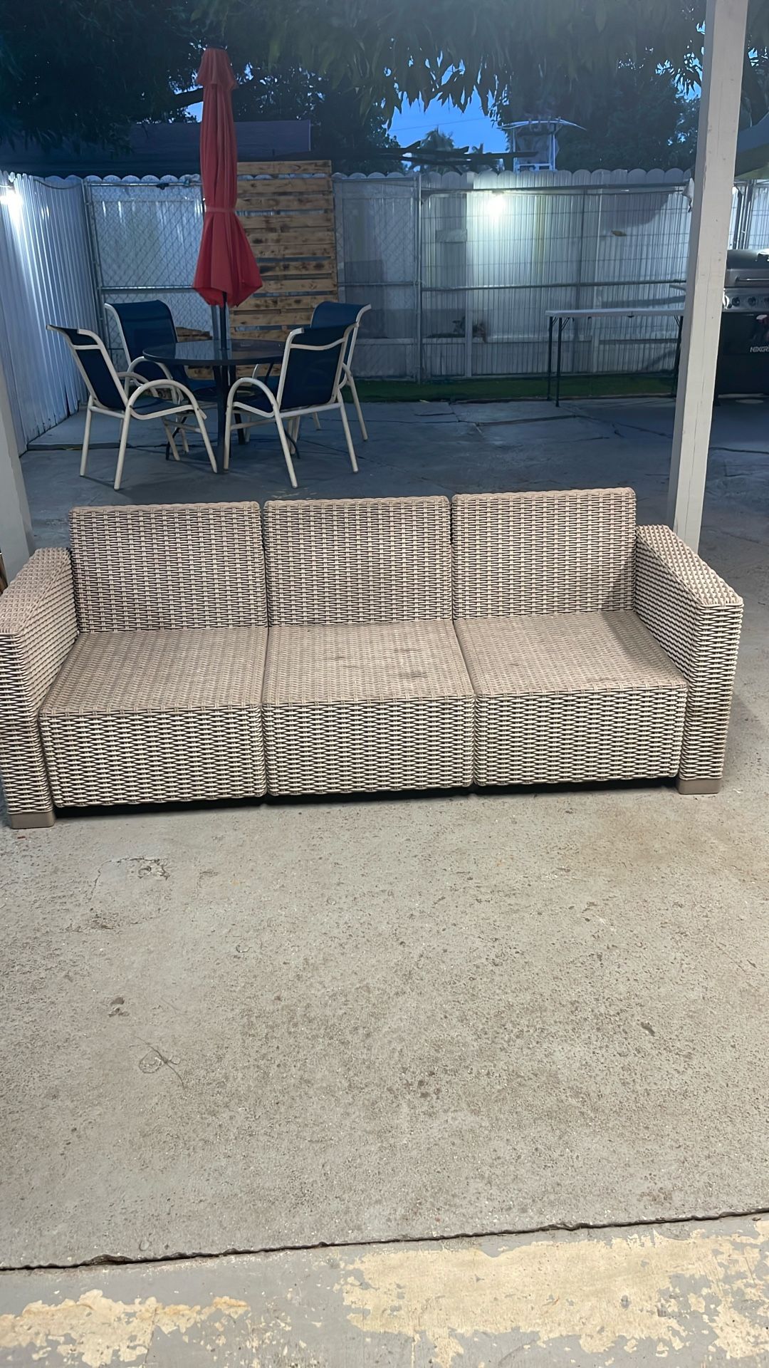 Sofá De Mimbre Y Caminadora