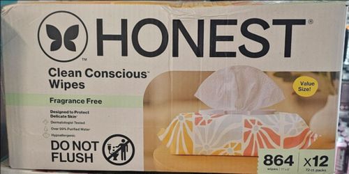 The Honest Company Clean Conscious Baby Wipes Bulk Box - 864 Total Count (12 Packs)