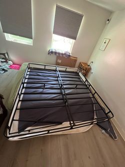 Metal king bed frame