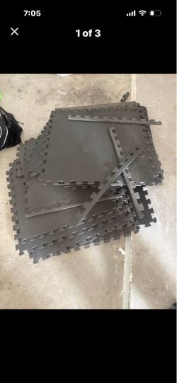 Black Foam Interlocking Floor Tiles
