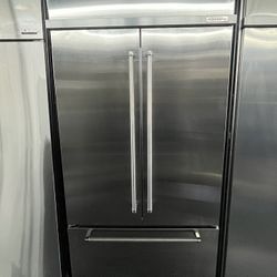 2023 Built In Stainless Steel Kitchen Aid 42 Inch Refrigerator 