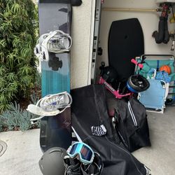 Snowboard + Boots + Travel Bags $150