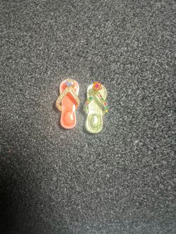 Two vintage flip flop charms