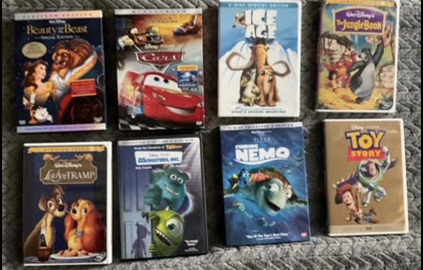 Disney & Pixar Family Movie Lot – 8 Classics – Great Condition!