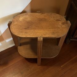 Solid wood side table